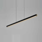 Linear LED pendant with touchless dimmer, in black
