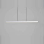 Linear LED pendant with touchless dimmer, in white