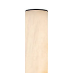 Linear LED wall light with a veined shade, close-up of the shade