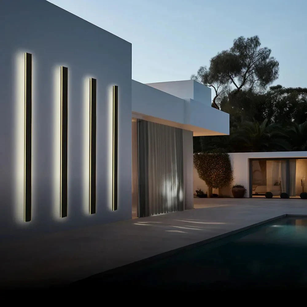 Linear LED outdoor wall light, 100cm, White