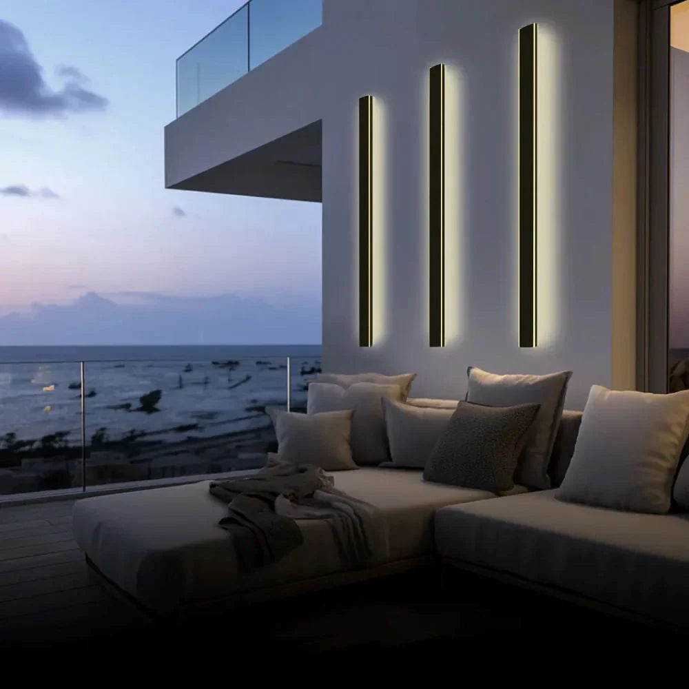 Linear LED outdoor wall light, 170cm, White