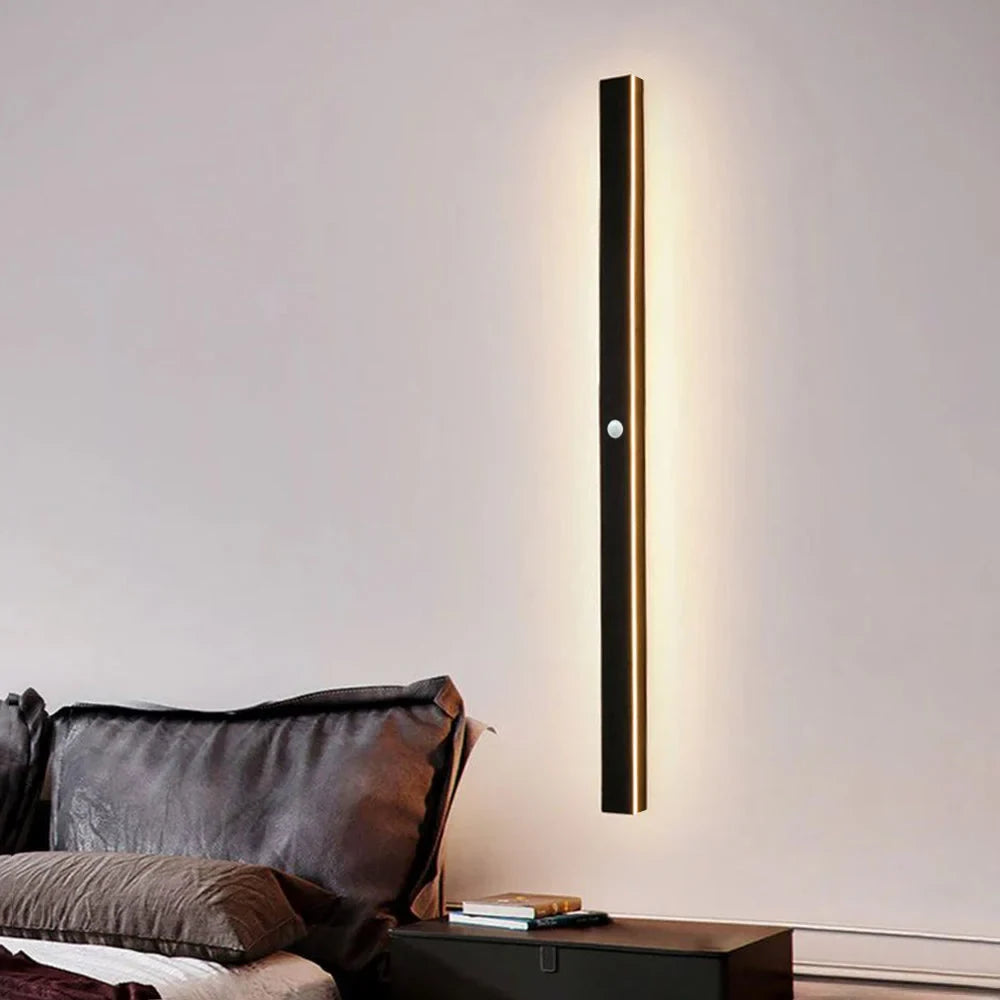 Linear LED outdoor wall light, 30cm, Dimmable with motion sensor