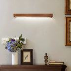 Linear wood LED wall light