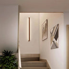 Linear wood LED wall light