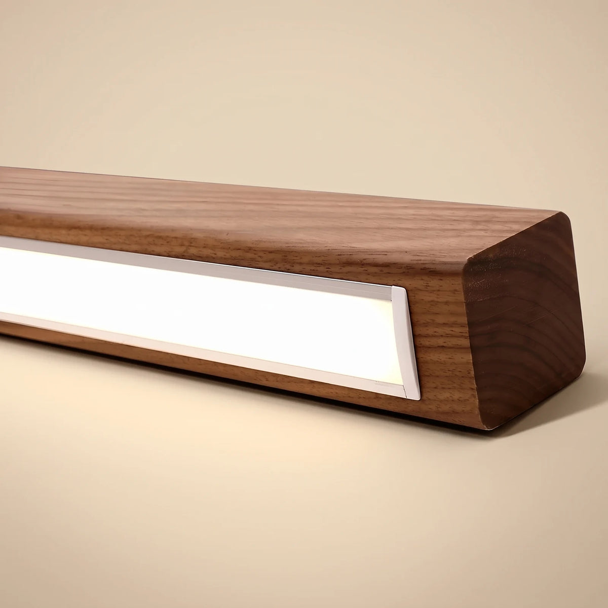 Linear wood LED wall light