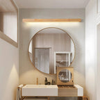 Linear wood LED wall light