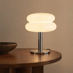 Macaron glass table lamp, White