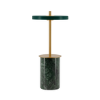 Cordless marble base table lamp, mini, green marble
