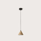 Marble cone LED pendant, on a long cable