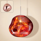 Molten glass pendant light