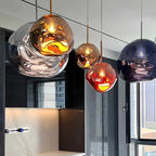 Molten glass pendant light