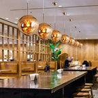 Molten glass pendant light