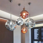 Molten glass pendant light