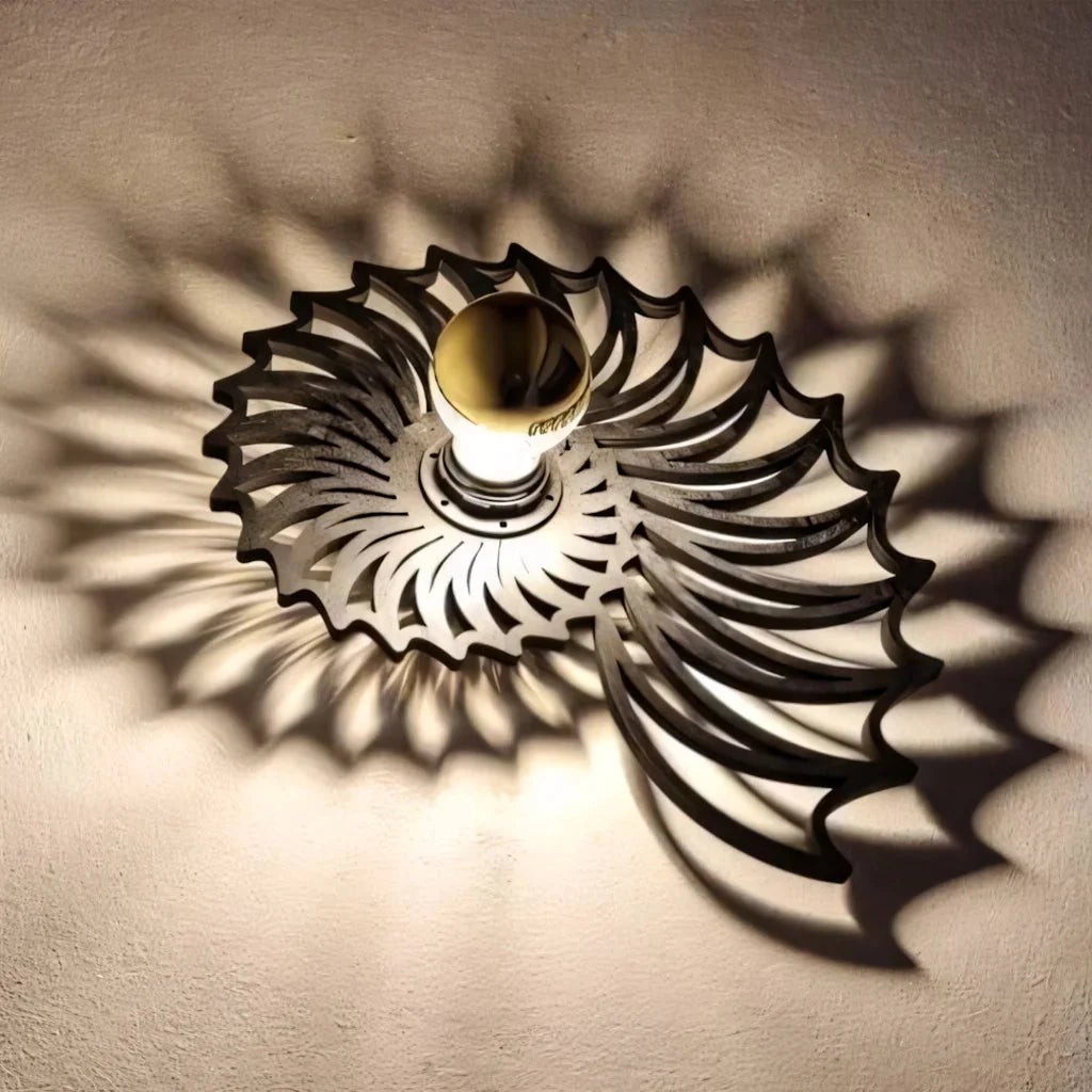 Nautilus shell wall light