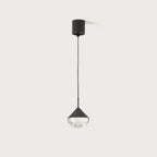 Optical glass mini LED pendant, in matte black