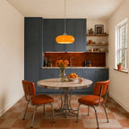 Oval blown glass pendant light