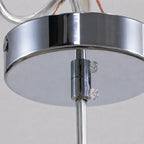Oval blown glass pendant light