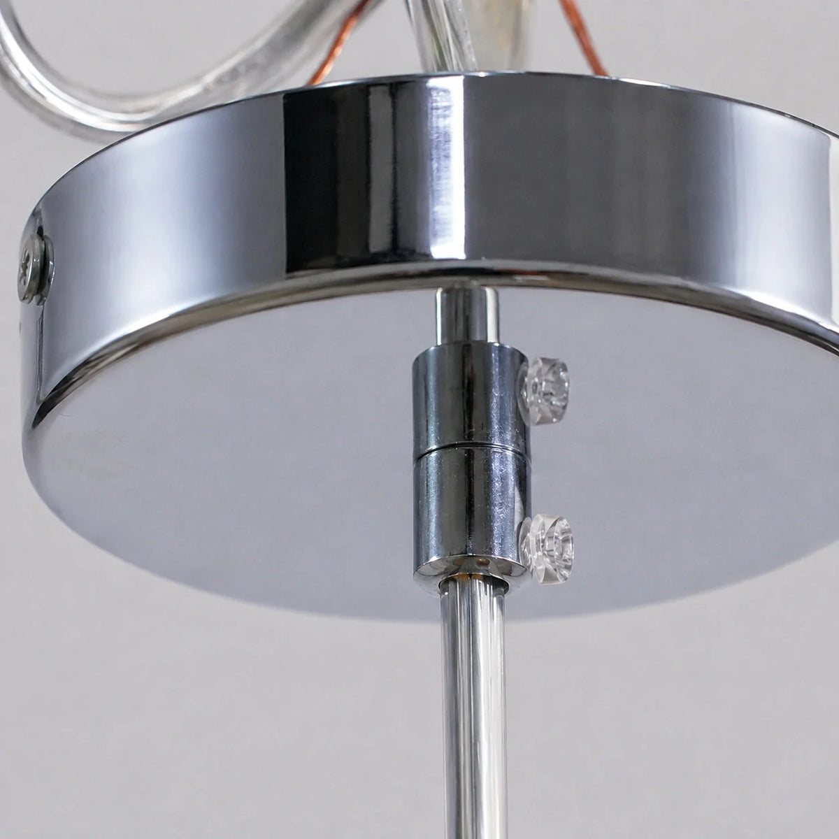 Oval blown glass pendant light