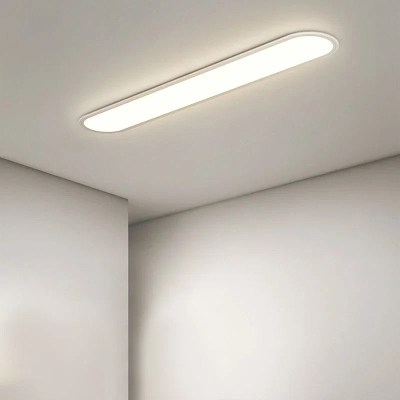 Slim oval LED ceiling light, 40cm, White, White Light