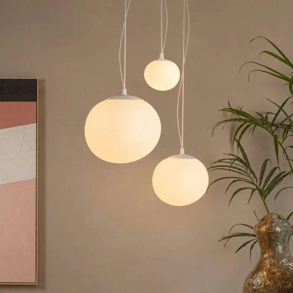Pebble glass pendant light