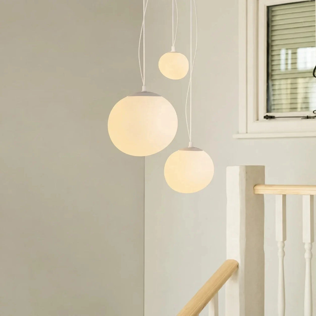 Pebble glass pendant light