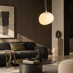 Pebble glass pendant light