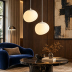 Pebble glass pendant light
