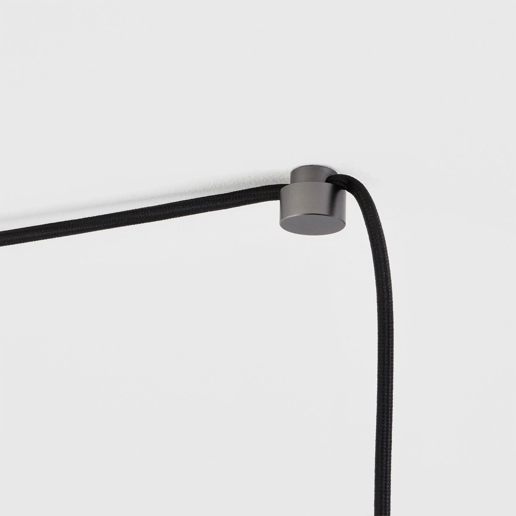 Plug-in pendant cable set with dimmer, graphite, close-up of the cable node