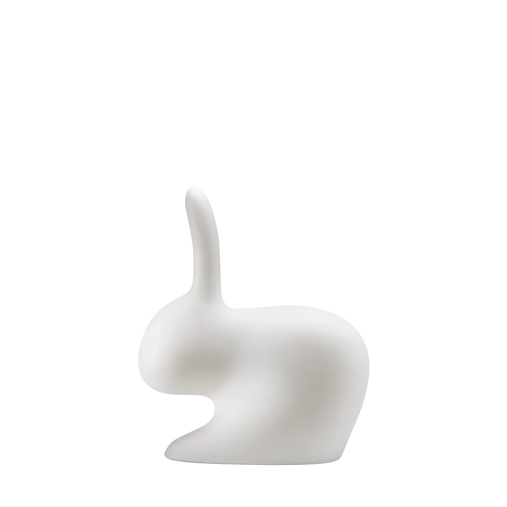 Cordless rabbit table lamp, translucent, side view
