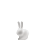 Mini cordless rabbit table lamp, translucent, side view, unlit