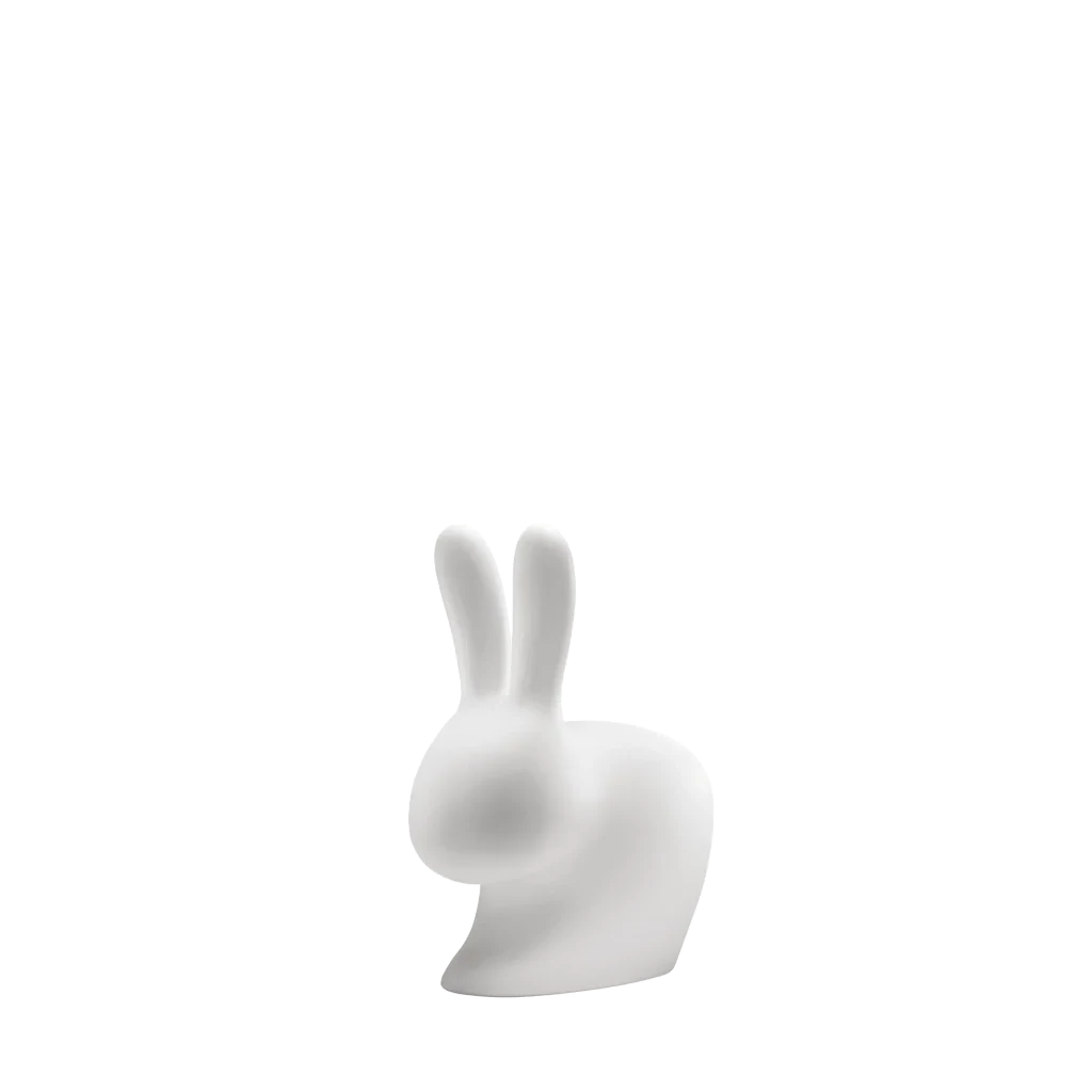 Mini cordless rabbit table lamp, translucent, front view