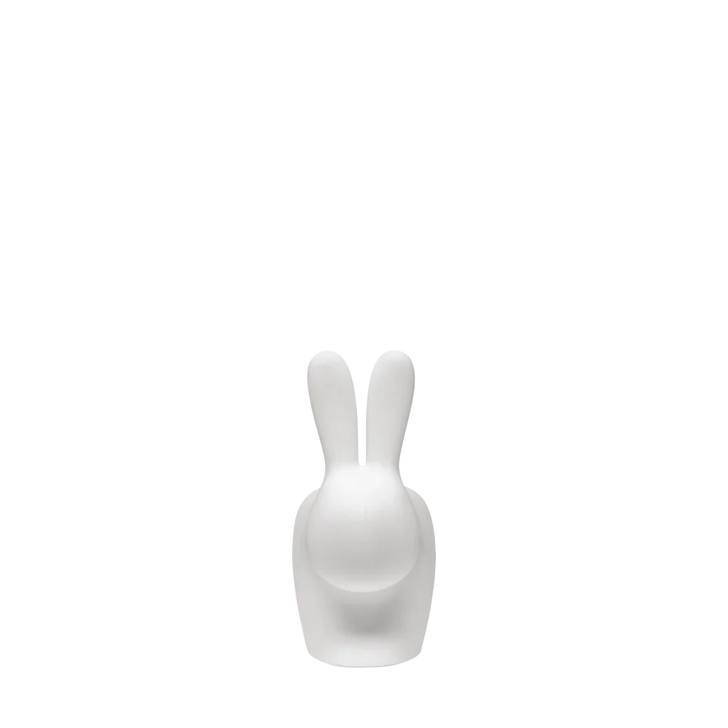 Mini cordless rabbit table lamp, translucent, rear view