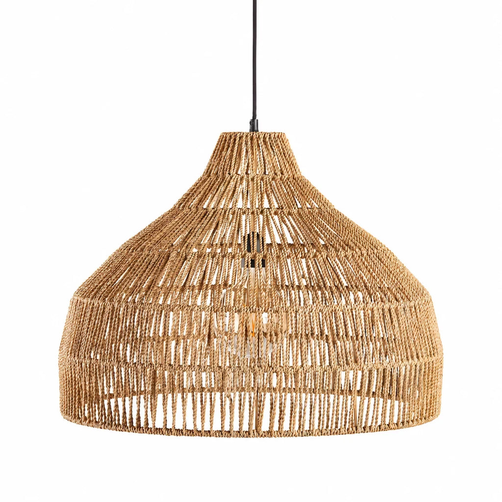 Woven rattan pendant light, Bowl, 30cm