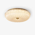 Ripple glass flush ceiling light, on a white background