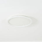 Round LED ring flush ceiling light, in white