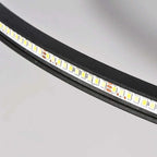 Round LED ring flush ceiling light, close-up of the LED strip