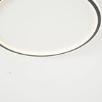Round LED ring flush ceiling light, close-up