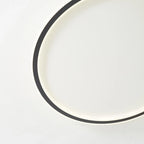 Round LED ring flush ceiling light, close-up