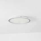 Round LED ring flush ceiling light, in white