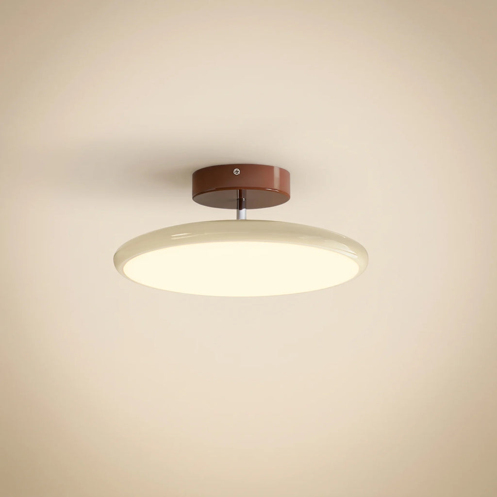 Round LED semi-flush ceiling light
