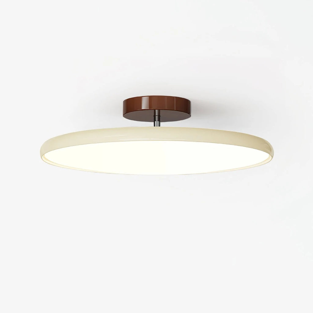Round LED semi-flush ceiling light