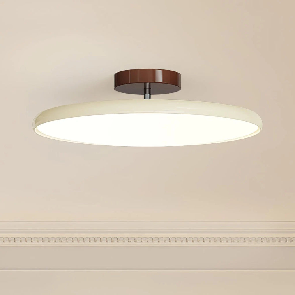 Round LED semi-flush ceiling light