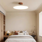 Round LED semi-flush ceiling light