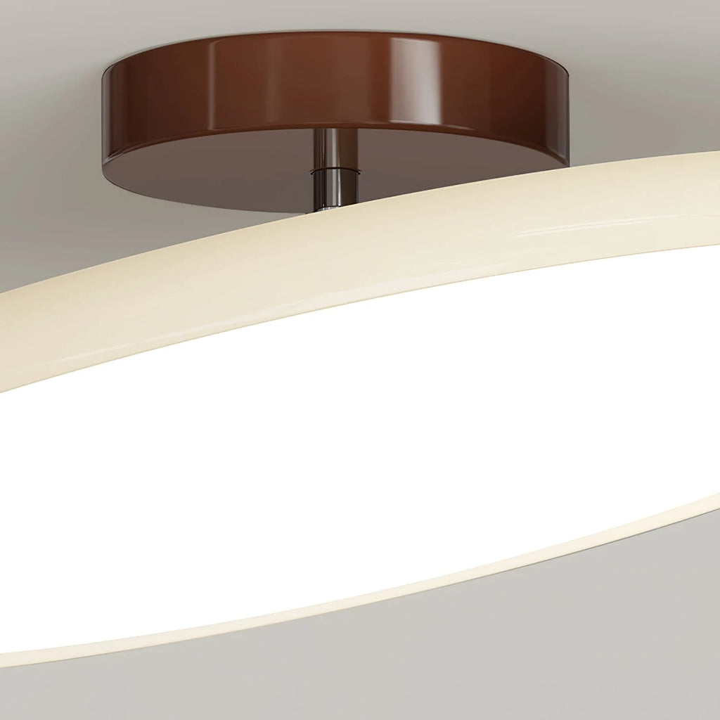 Round LED semi-flush ceiling light