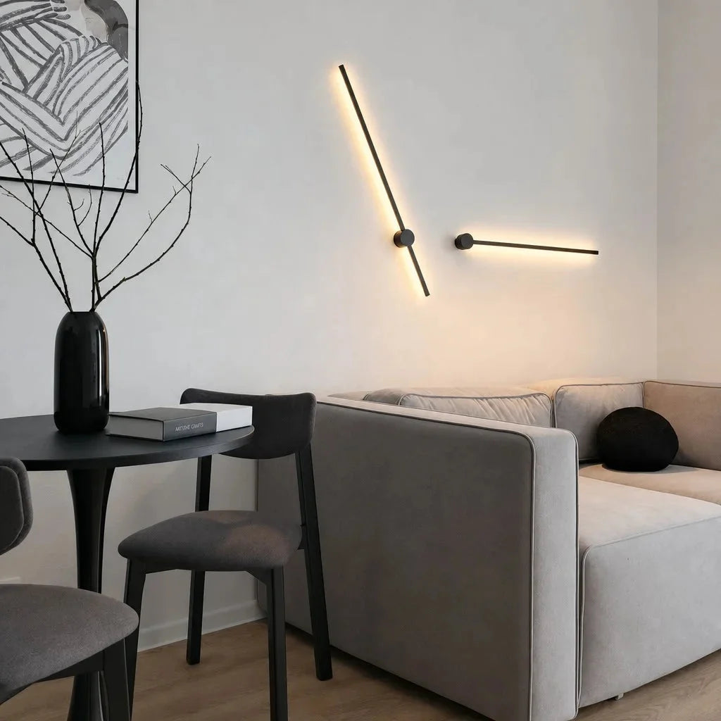 Slim rotating LED wall light