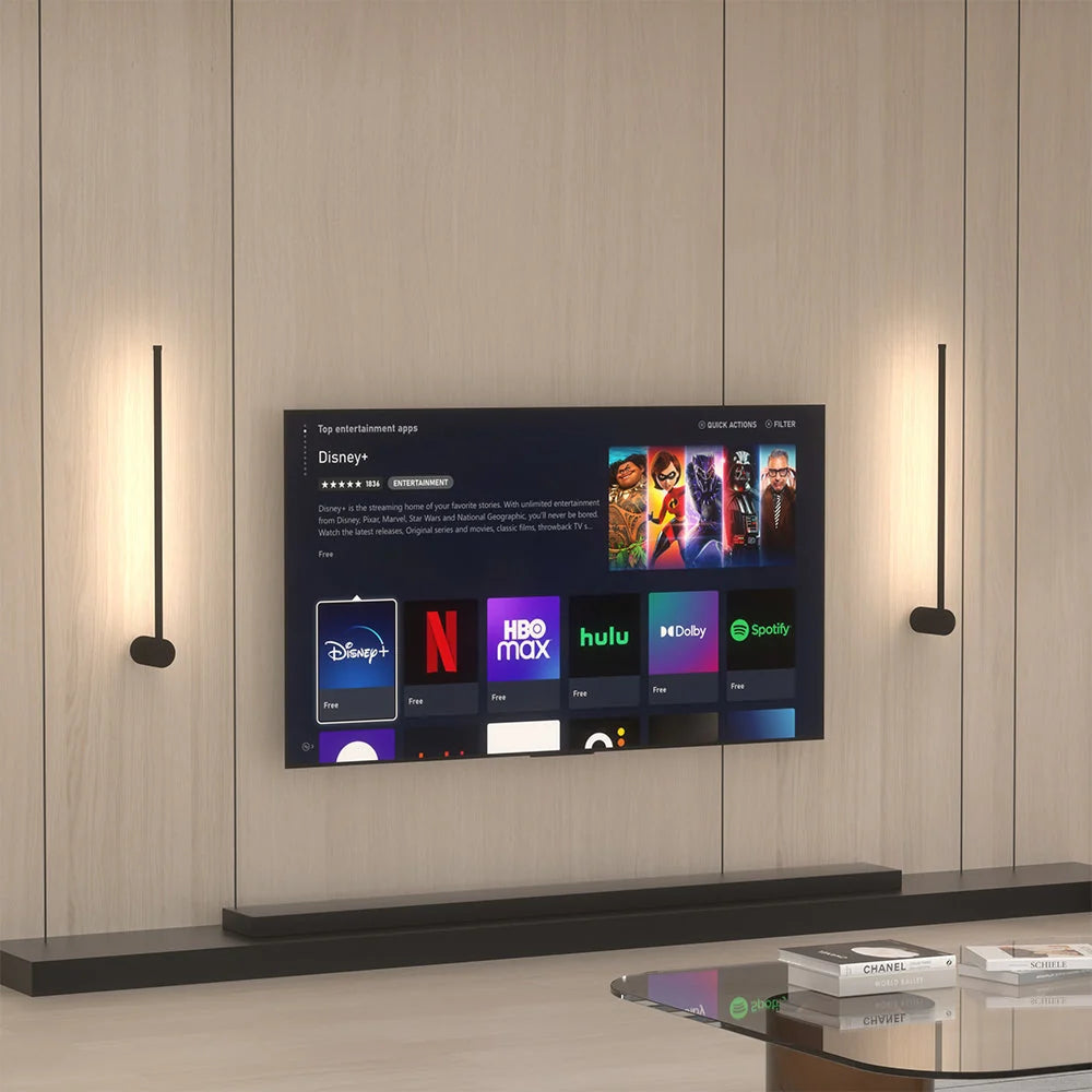 Slim rotating LED wall light