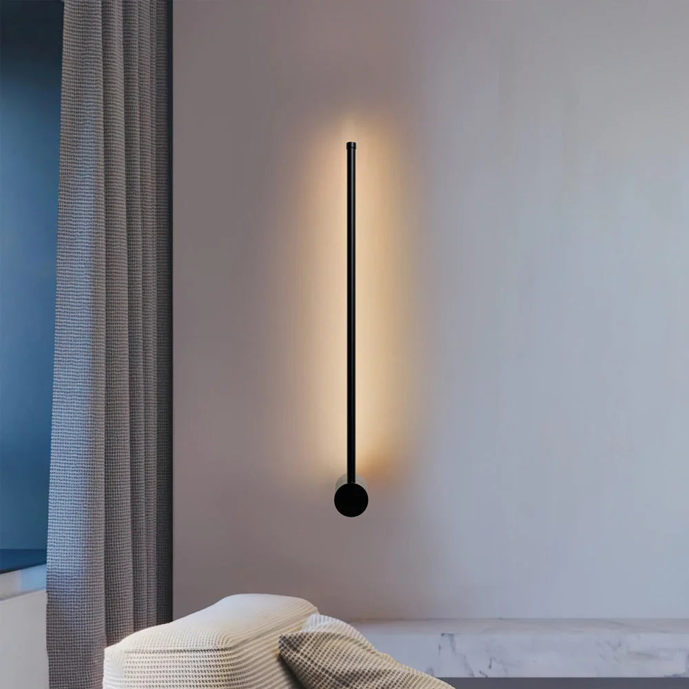 Slim rotating LED wall light, 60cm, Warm white