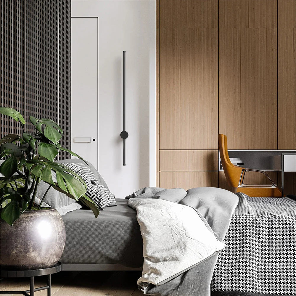 Slim rotating LED wall light