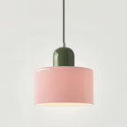 Small glass drum pendant light