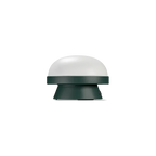 Cordless solar dome table lamp in forest green